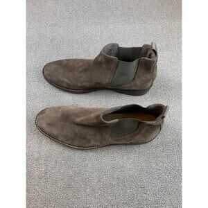 Clarks Paulson Men's 10 Brown Up Chelsea Boot Taupe Suede Ankle Pull On